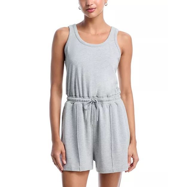 Sweaty Betty After Class Organic Cotton Romper Light Grey Xs